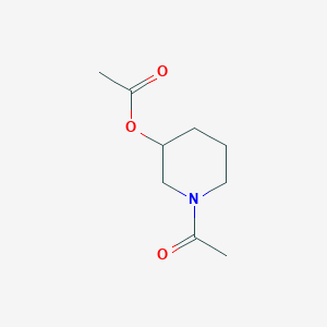 molecular formula C9H15NO3 B6326839 1-Acetylpiperidin-3-yl acetate CAS No. 42366-59-6