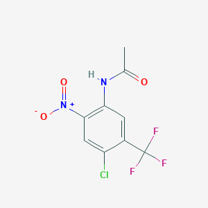 molecular formula C9H6ClF3N2O3 B6326869 N-[4-Chloro-2-nitro-5-(trifluoromethyl)phenyl]acetamide CAS No. 157554-77-3
