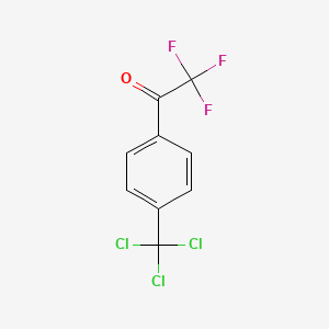 molecular formula C9H4Cl3F3O B6326883 2,2,2-Trifluoro-4'-(trichloromethyl)acetophenone, 98% CAS No. 1357626-08-4