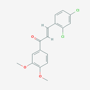 molecular formula C17H14Cl2O3 B6326954 (2E)-3-(2,4-Dichlorophenyl)-1-(3,4-dimethoxyphenyl)prop-2-en-1-one CAS No. 1326319-02-1
