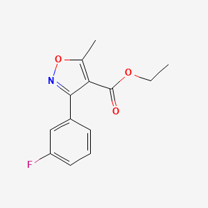 molecular formula C13H12FNO3 B6327015 Ethyl 3-(3-fluorophenyl)-5-methylisoxazole-4-carboxylate CAS No. 917388-62-6