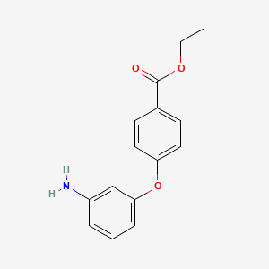 molecular formula C15H15NO3 B6327018 Ethyl 4-(3-aminophenoxy)benzoate CAS No. 901925-91-5