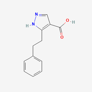 molecular formula C12H12N2O2 B6327043 5-(2-Phenylethyl)-1H-pyrazole-4-carboxylic acid CAS No. 2092403-03-5