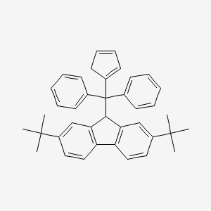 molecular formula C39H40 B6327047 (Cyclopentadienyl)(2,7-di-tert-butylfluoren-9-yl)diphenylmethane CAS No. 1613036-25-1