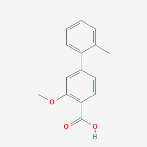 molecular formula C15H14O3 B6327061 2-Methoxy-4-(2-methylphenyl)benzoic acid, 95% CAS No. 175153-16-9