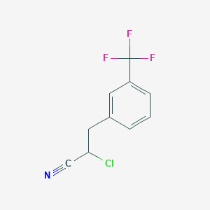 molecular formula C10H7ClF3N B6327145 2-Chloro-3-[3-(trifluoromethyl)phenyl]propionitrile CAS No. 27916-89-8