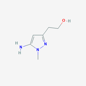 molecular formula C6H11N3O B6327164 5-Amino-1-methyl-1H-pyrazole-3-ethanol CAS No. 1224888-33-8