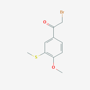 molecular formula C10H11BrO2S B6327184 2-Bromo-1-[4-methoxy-3-(methylsulfanyl)phenyl]ethan-1-one CAS No. 2167065-33-8
