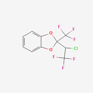 molecular formula C10H5ClF6O2 B6327206 2-(1-Chloro-2,2,2-trifluoroethyl)-2-(trifluoromethyl)-1,3-benzodioxole, 99% CAS No. 155734-18-2