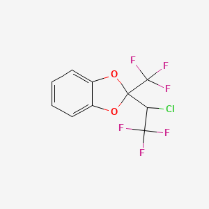 molecular formula C10H5ClF6O2 B6327206 2-(1-Chloro-2,2,2-trifluoroethyl)-2-trifluoromethyl-1,3-benzodioxole CAS No. 155734-18-2