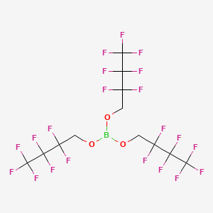 molecular formula C12H6BF21O3 B6327224 Tris(1H,1H-heptafluorobutyl)borate;  95% CAS No. 755-53-3