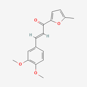 molecular formula C16H16O4 B6327248 (2E)-3-(3,4-Dimethoxyphenyl)-1-(5-methylfuran-2-yl)prop-2-en-1-one CAS No. 1403562-57-1