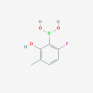 molecular formula C7H8BFO3 B6327271 6-氟-2-羟基-3-甲基苯硼酸 CAS No. 2121513-74-2