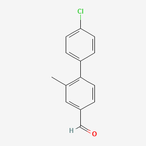 molecular formula C14H11ClO B6327299 4'-Chloro-2-methyl-[1,1'-biphenyl]-4-carbaldehyde CAS No. 1517027-86-9