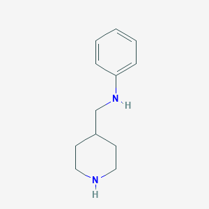 molecular formula C12H18N2 B6327366 N-(4-Piperidylmethyl)aniline CAS No. 1070664-30-0