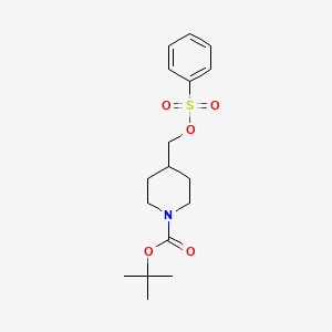 molecular formula C17H25NO5S B6327515 4-Benzenesulfonyloxymethyl-piperidine-1-carboxylic acid t-butyl ester, 95% CAS No. 385814-26-6