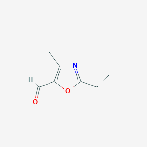 molecular formula C7H9NO2 B6327533 2-Ethyl-4-methyl-1,3-oxazole-5-carbaldehyde CAS No. 1152617-22-5