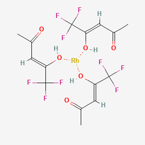 molecular formula C15H15F9O6Rh B6327543 Rhodium(III) trifluoroacetylacetonate, 97% CAS No. 67145-51-1