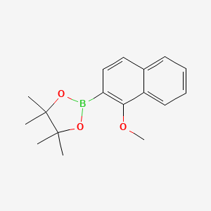 molecular formula C17H21BO3 B6327551 2-(1-Methoxy-2-naphthalenyl)-4,4,5,5-tetramethyl-1,3,2-dioxaborolane CAS No. 627526-46-9