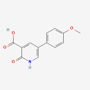 molecular formula C13H11NO4 B6327580 2-Hydroxy-5-(4-methoxyphenyl)nicotinic acid, 95% CAS No. 1261989-06-3