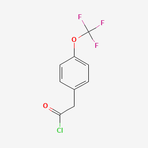molecular formula C9H6ClF3O2 B6327589 4-(Trifluoromethoxy)phenylacetyl chloride, 98% CAS No. 698397-76-1