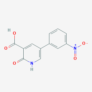 molecular formula C12H8N2O5 B6327590 2-Hydroxy-5-(3-nitrophenyl)nicotinic acid, 95% CAS No. 1262005-41-3