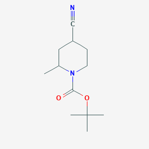 molecular formula C12H20N2O2 B6327592 tert-Butyl 4-cyano-2-methylpiperidine-1-carboxylate CAS No. 866560-07-8