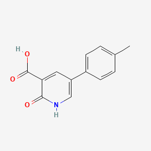 molecular formula C13H11NO3 B6327600 2-Hydroxy-5-(4-methylphenyl)nicotinic acid, 95% CAS No. 1261935-09-4
