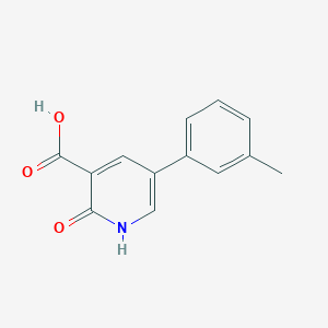 molecular formula C13H11NO3 B6327616 2-Hydroxy-5-(3-methylphenyl)nicotinic acid, 95% CAS No. 76053-40-2