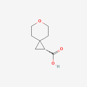 molecular formula C8H12O3 B6327622 (1R)-6-Oxaspiro[2.5]octane-1-carboxylic acid CAS No. 909406-69-5