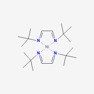 molecular formula C20H40N4Ni B6327658 Bis(1,4-di-t-butyl-1,3-diazabutadienyl)nickel(II) Ni(DAD)2, min. 98% (99.999%-Ni) PURATREM CAS No. 63576-87-4