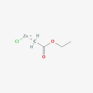 molecular formula C4H7ClO2Zn B6327695 2-Ethoxy-2-oxoethylzinc chloride, 0.50 M in ether CAS No. 93296-12-9
