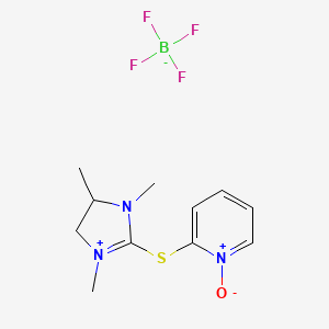 molecular formula C11H16BF4N3OS B6327711 S-(1-Oxo-2-pyridyl)-thio-1,3-dimethylpropyleneuronium tetrafluoroborate CAS No. 366821-61-6