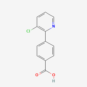 molecular formula C12H8ClNO2 B6327768 4-(3-Chloropyridin-2-yl)benzoic acid CAS No. 582325-32-4
