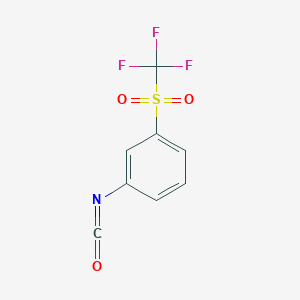 molecular formula C8H4F3NO3S B6327776 3-(Trifluoromethylsulfonyl)phenylisocyanate, 98% CAS No. 1001185-10-9