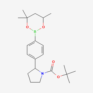 tert-Butyl 2-[4-(4,4,6-trimethyl-1,3,2-dioxaborinan-2-yl)phenyl]pyrrolidine-1-carboxylate