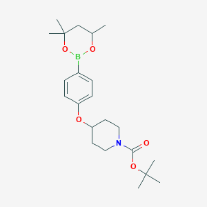 tert-Butyl 4-[4-(4,4,6-trimethyl-1,3,2-dioxaborinan-2-yl)phenoxy]piperidine-1-carboxylate