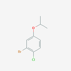 molecular formula C9H10BrClO B6327971 2-Bromo-1-chloro-4-isopropoxybenzene CAS No. 201849-20-9