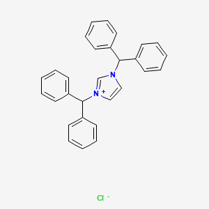 molecular formula C29H25ClN2 B6327983 1,3-Bis-(diphenylmethyl)-imidazolium chloride;  97% CAS No. 2250046-10-5
