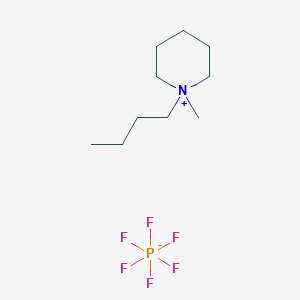 molecular formula C10H22F6NP B6328032 六氟磷酸1-丁基-1-甲基哌啶鎓，99% CAS No. 1257647-66-7