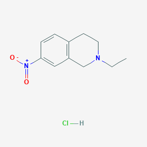 molecular formula C11H15ClN2O2 B6328047 2-Ethyl-7-nitro-1,2,3,4-tetrahydroisoquinoline hydrochloride CAS No. 215931-44-5