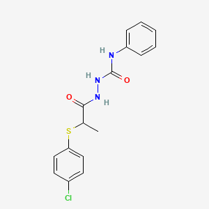 molecular formula C16H16ClN3O2S B6328055 1-(2-(4-Chlorophenylthio)propionyl)-4-phenylsemicarbazide CAS No. 1274892-54-4