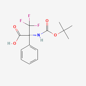 molecular formula C14H16F3NO4 B6328073 N-(Tert-butoxycarbonyl)-3,3,3-trifluoro-2-phenylalanine CAS No. 1272755-57-3