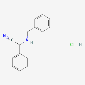 molecular formula C15H15ClN2 B6328124 2-(Benzylamino)-2-phenylacetonitrile hydrochloride;  95% CAS No. 4918-06-3
