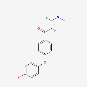 molecular formula C17H16FNO2 B6328141 (E)-1-(4-(4-Fluorophenoxy)phenyl)-3-(dimethylamino)prop-2-en-1-one CAS No. 299207-00-4