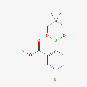 molecular formula C13H16BBrO4 B6328167 Methyl 5-bromo-2-(5,5-dimethyl-1,3,2-dioxaborinan-2-yl)benzoate CAS No. 2096995-14-9