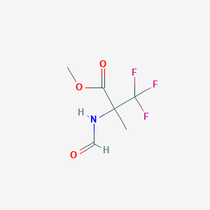 molecular formula C6H8F3NO3 B6328170 Methyl 3,3,3-trifluoro-2-(formylamino)-2-methylpropanoate, 97% (For-DL-aMeAla(F3)-OMe) CAS No. 154617-29-5