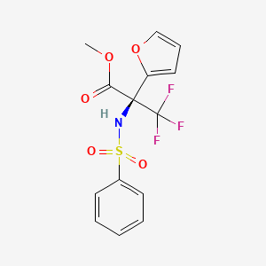 Methyl 3,3,3-trifluoro-2-(2-furyl)-N-(phenylsulfonyl)alaninate, 97%