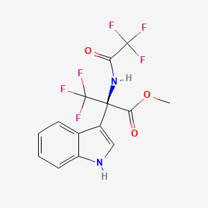 Methyl 3,3,3-trifluoro-2-(1H-indol-3-yl)-N-(trifluoroacetyl)alaninate, 97%