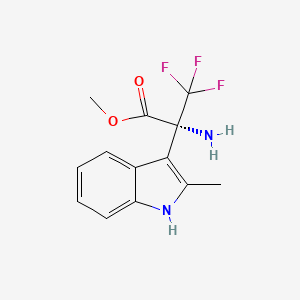 molecular formula C13H13F3N2O2 B6328287 Methyl 3,3,3-trifluoro-2-(2-methyl-1H-indol-3-yl)alaninate, 97% CAS No. 1262415-77-9